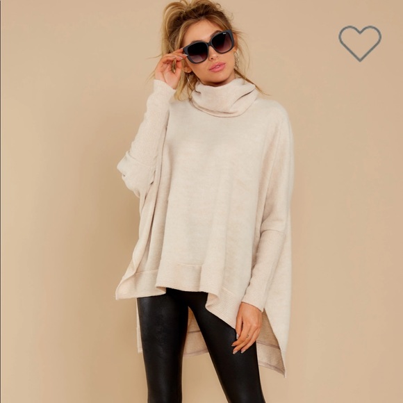 Last to Love Oatmeal Cowl Neck Sweater